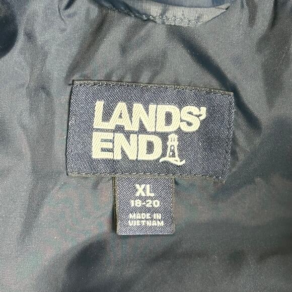 Lands End Squall Blue 3 in 1 Winter Parka Coat Hooded Waterproof Womens XL 18-20 - Picture 5 of 12